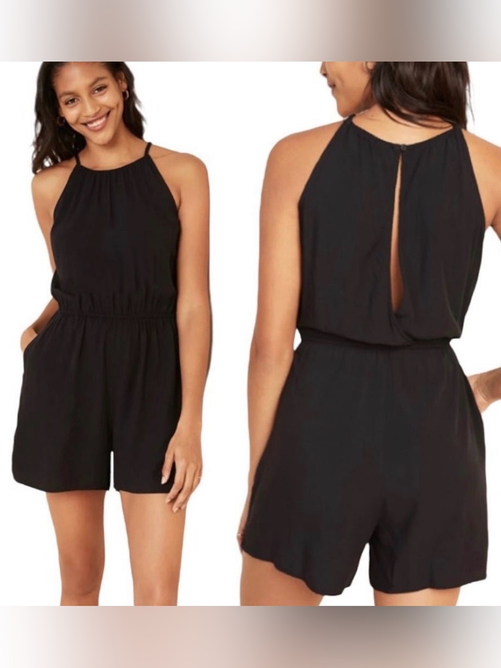 Old Navy Black Sleeveless Romper